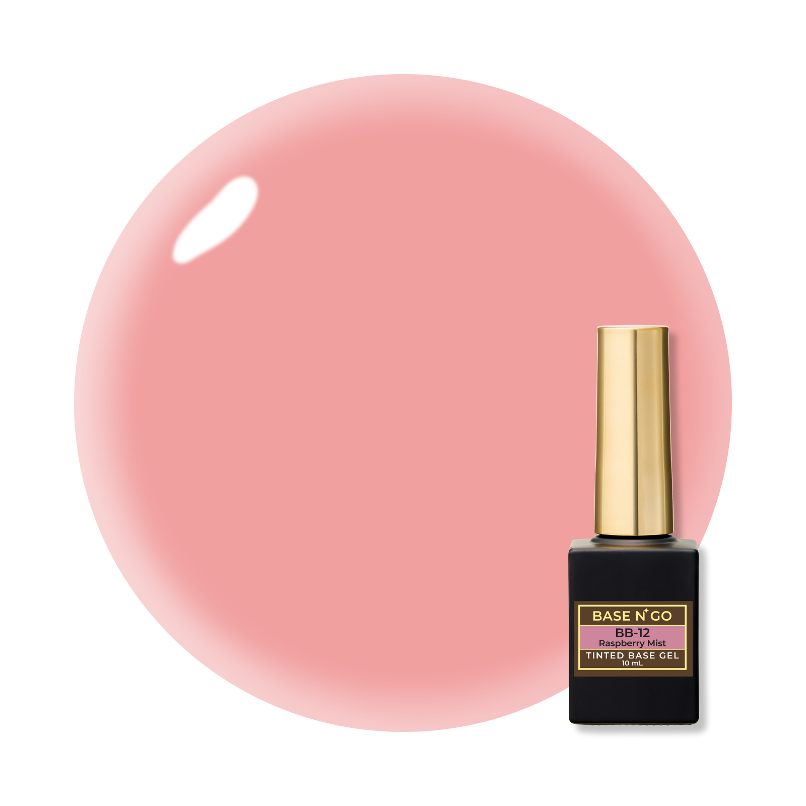 BASEN’ GO  Tinted Base Gel BB-12 Raspberry Mist
