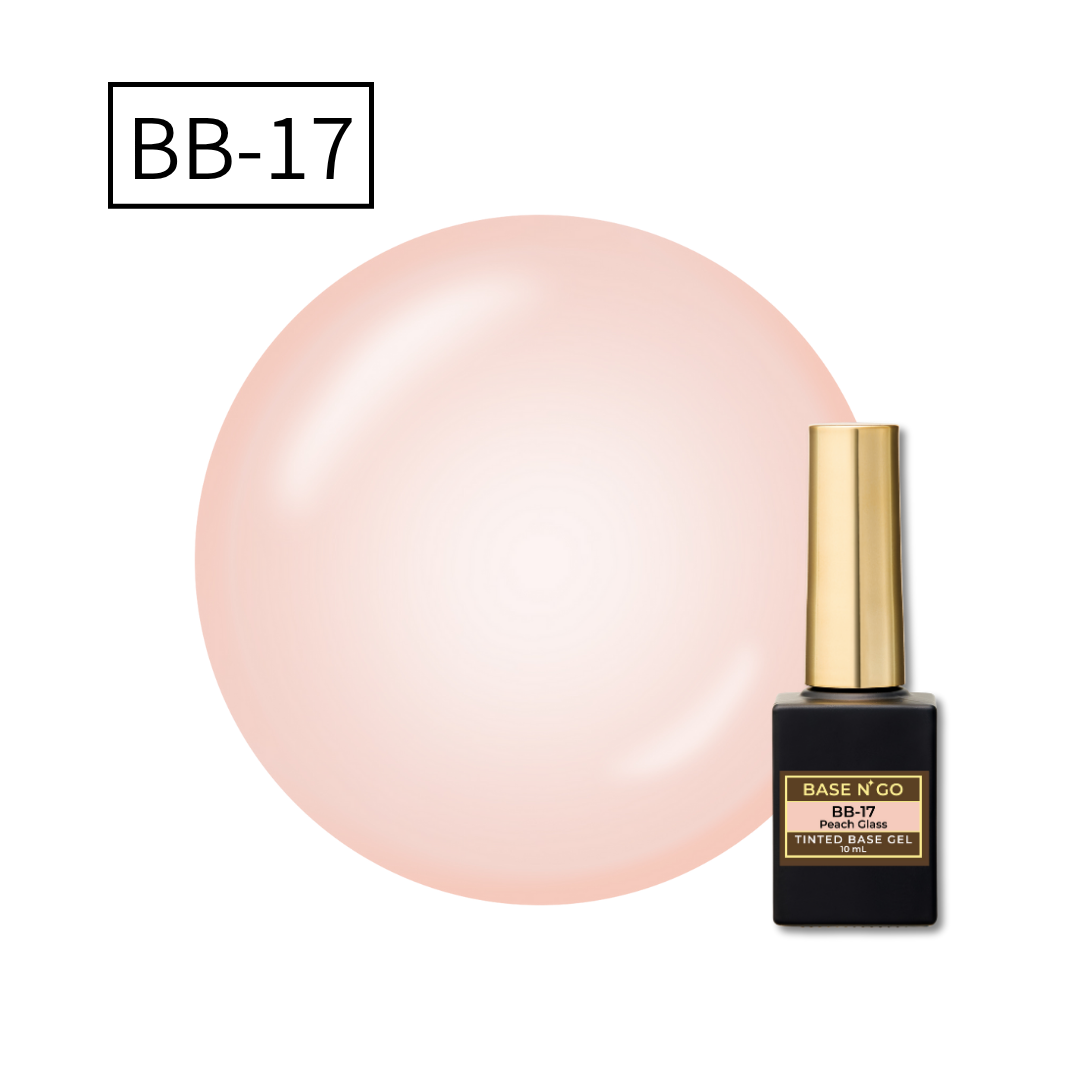 BASEN’ GO  Tinted Base Gel BB-17 Peach Glass