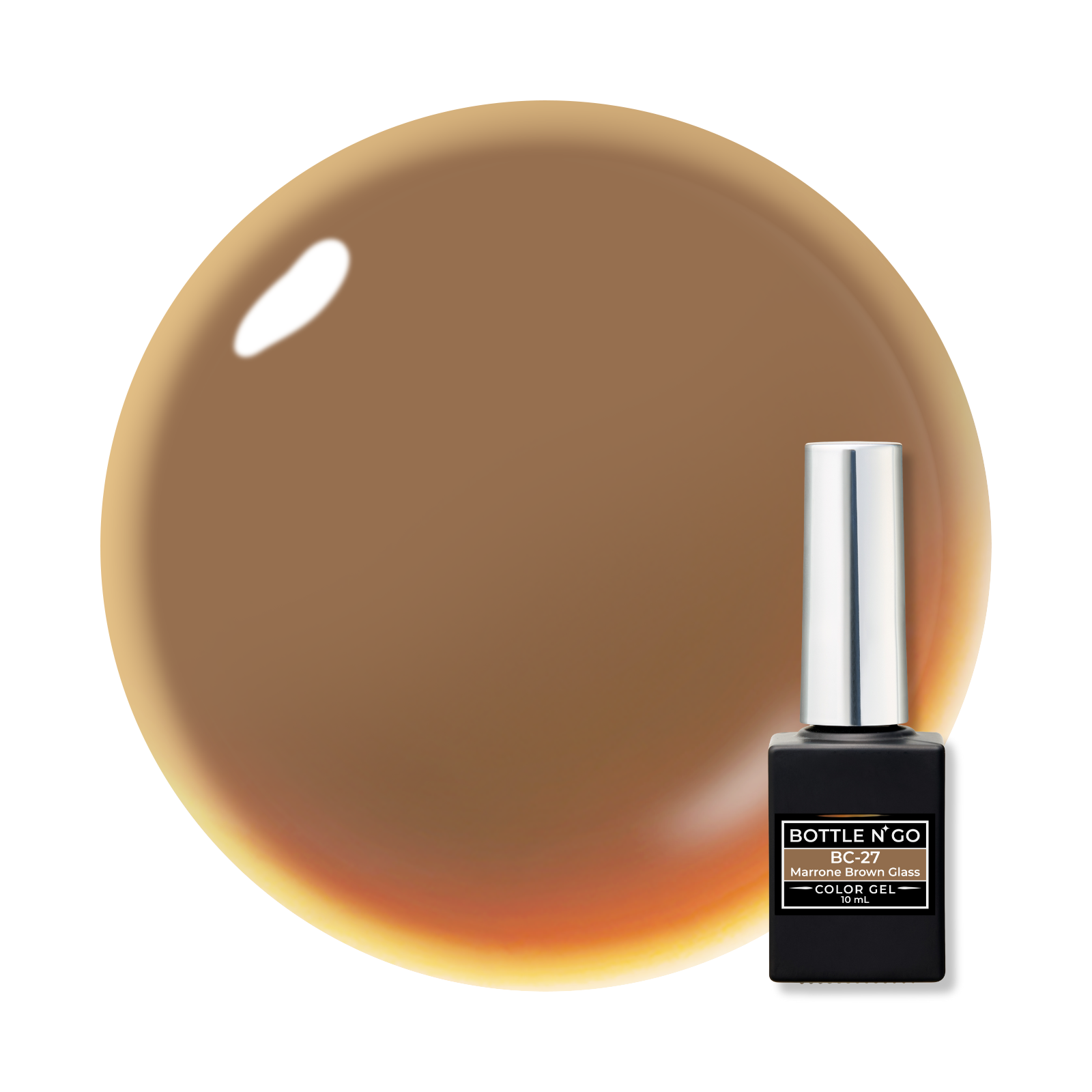 BOTTLEN’ GO Color Gel BC-27 Marrone Brown Glass