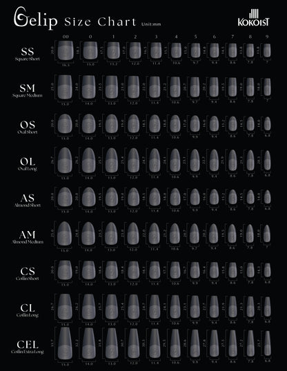 Gelip Almond Short Refill No.00～No.9 AS