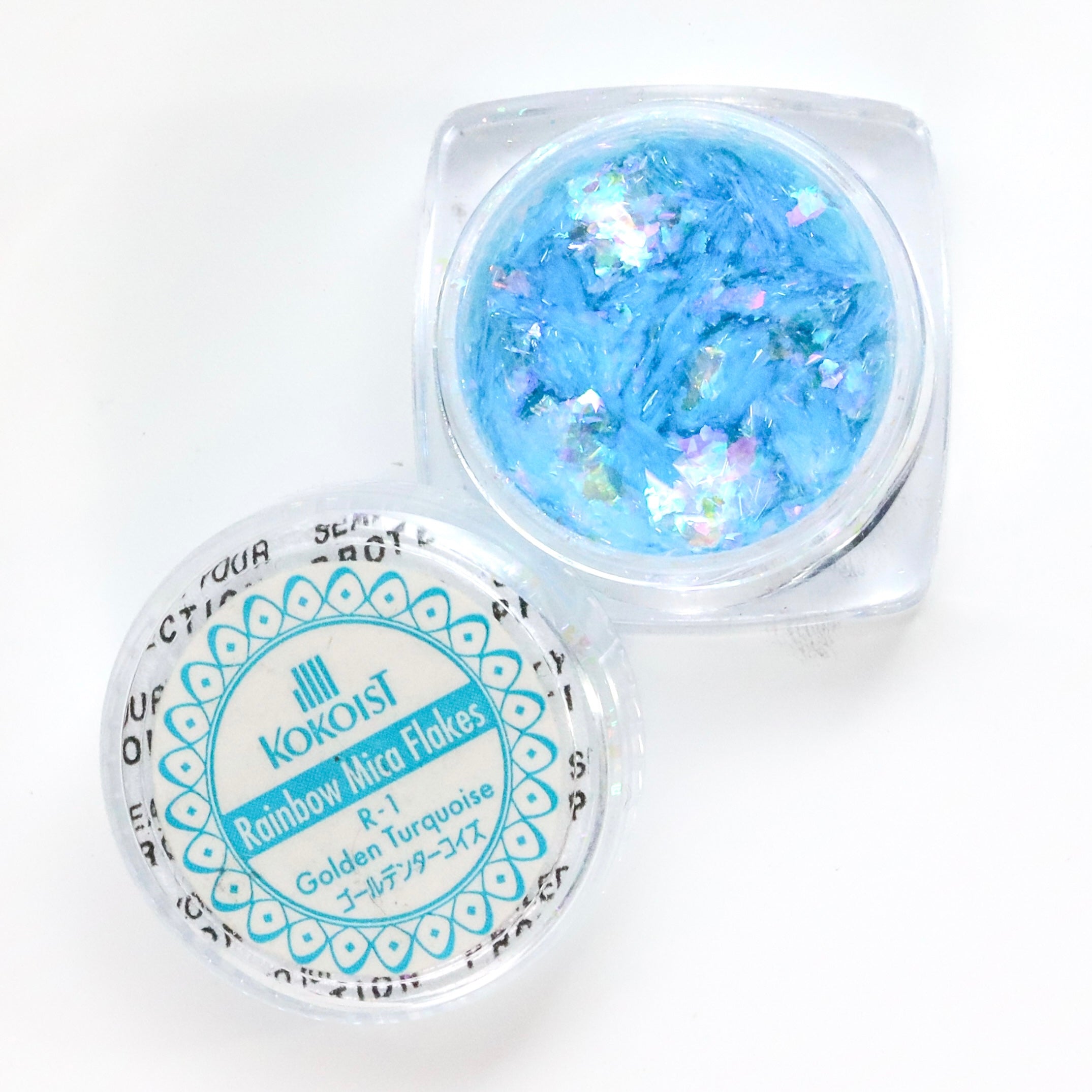 Rainbow Mica Flakes R-1 Gloden Turquoise
