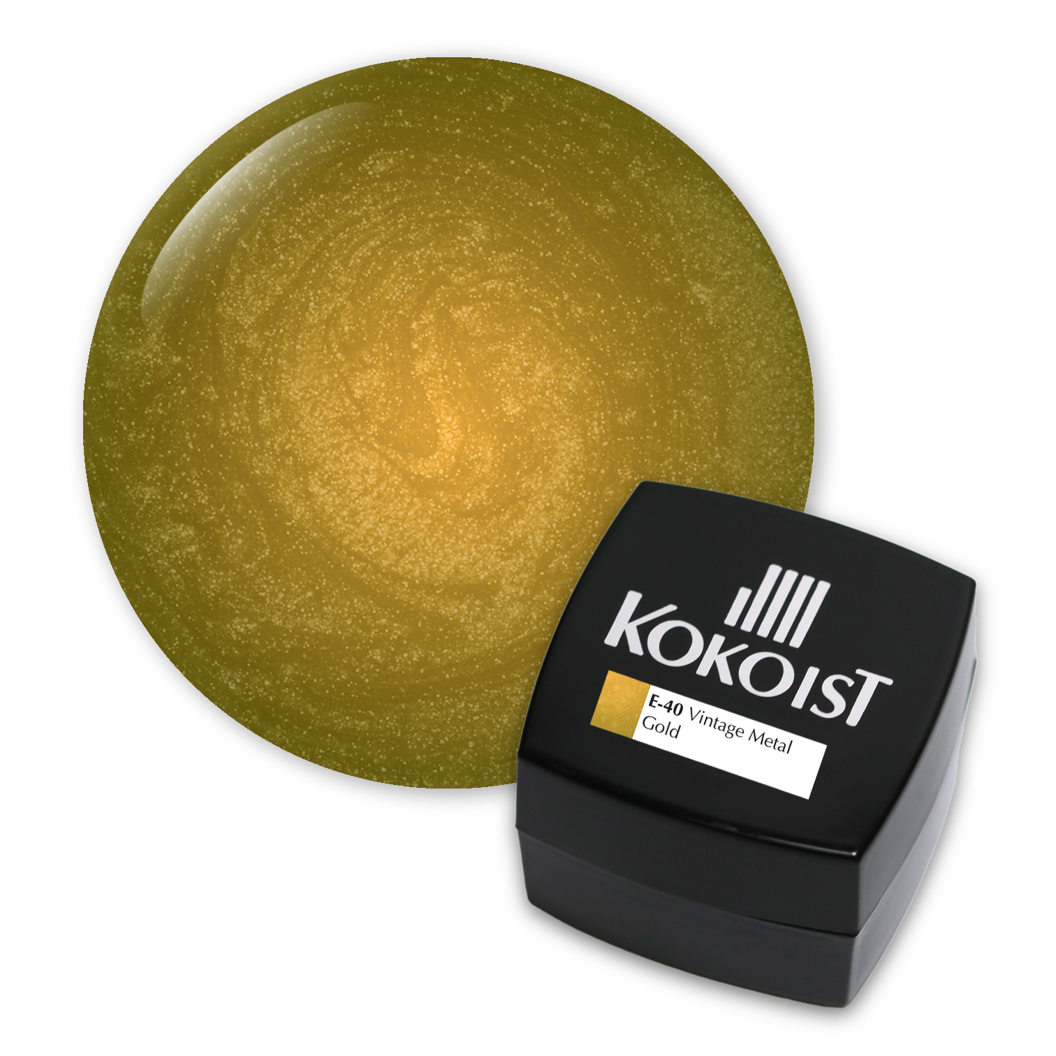 E-040 Vintage Metal Gold