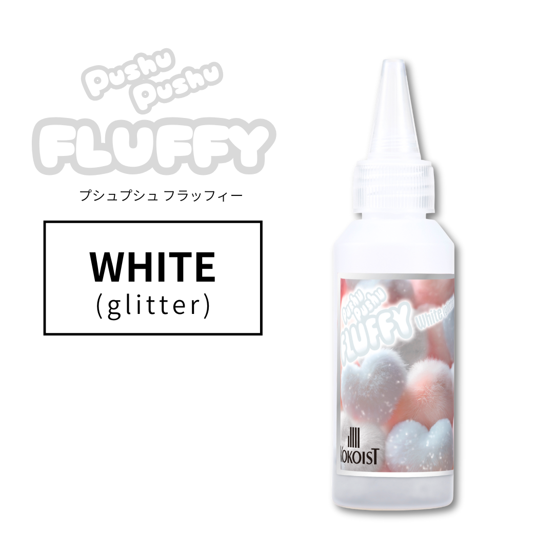 Pushu Pushu FLUFFY 07 White (glitter)