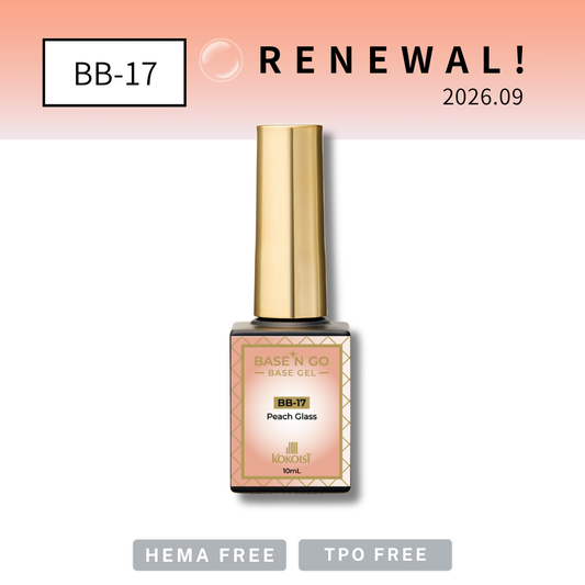 RENEWAL★ BASE'N GO Tinted Base Gel BB-17 Peach Glass